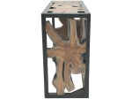 ΚΟΝΣΟΛΑ DONIS INART ΦΥΣΙΚΟ-ΜΑΥΡΟ ΜΑΣΙΦ ΞΥΛΟ TEAK 120X40X75ΕΚ