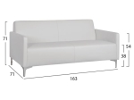 ΣΕΤ 2 ΤΜΧ ΚΑΝΑΠΕΣ 3ΘΕΣΙΟΣ ΚΑΙ 2ΘΕΣΙΟΣ NELLIE HM11274.02 ΛΕΥΚΟ ΧΡΩΜΑ