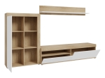 ΣΥΝΘΕΤΟ ΣΑΛΟΝΙΟΥ ZORBI PAKOWORLD ΛΕΥΚΟ-SONOMA OAK ΜΕΛΑΜΙΝΗΣ 265X41X158.5ΕΚ
