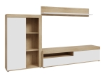 ΣΥΝΘΕΤΟ ΣΑΛΟΝΙΟΥ ZORBI PAKOWORLD ΛΕΥΚΟ-SONOMA OAK ΜΕΛΑΜΙΝΗΣ 265X41X158.5ΕΚ