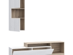 ΣΥΝΘΕΤΟ ΣΑΛΟΝΙΟΥ HALMI PAKOWORLD ΛΕΥΚΟ-OAK ΜΕΛΑΜΙΝΗΣ 180X39X190ΕΚ