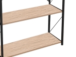 ΒΙΒΛΙΟΘΗΚΗ TIKILMO PAKOWORLD OAK ΜΕΛΑΜΙΝΗΣ-ΜΑΥΡΟ ΜΕΤΑΛΛΟ 88X34X180ΕΚ