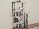 ΒΙΒΛΙΟΘΗΚΗ DRAIZY PAKOWORLD OAK ΜΕΛΑΜΙΝΗΣ-ΜΑΥΡΟ ΜΕΤΑΛΛΟ 63X30X150ΕΚ