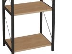 ΒΙΒΛΙΟΘΗΚΗ GLASE PAKOWORLD OAK ΜΕΛΑΜΙΝΗΣ-ΜΑΥΡΟ ΜΕΤΑΛΛΟ 40X30X150ΕΚ