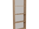 ΒΙΒΛΙΟΘΗΚΗ FREN PAKOWORLD OAK-ΛΕΥΚΟ ΜΕΛΑΜΙΝΗΣ 60X19.5X170ΕΚ