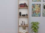 ΒΙΒΛΙΟΘΗΚΗ COURTNAI PAKOWORLD OAK ΜΕΛΑΜΙΝΗΣ 40X19.5X170ΕΚ