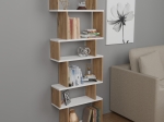 ΒΙΒΛΙΟΘΗΚΗ IOLMI PAKOWORLD OAK-ΛΕΥΚΟ ΜΕΛΑΜΙΝΗΣ 60X19.5X160ΕΚ