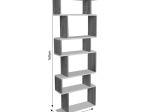 ΒΙΒΛΙΟΘΗΚΗ IOLMI PAKOWORLD OAK-ΛΕΥΚΟ ΜΕΛΑΜΙΝΗΣ 60X19.5X160ΕΚ