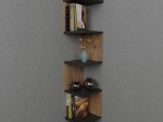 ΡΑΦΙΕΡΑ ΤΟΙΧΟΥ ZIGZAG PAKOWORLD OAK-ΑΝΘΡΑΚΙ ΜΕΛΑΜΙΝΗΣ 25X25X109ΕΚ