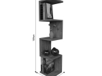 ΡΑΦΙΕΡΑ ΤΟΙΧΟΥ ZIGZAG PAKOWORLD OAK-ΑΝΘΡΑΚΙ ΜΕΛΑΜΙΝΗΣ 25X25X109ΕΚ