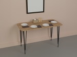 ΤΡΑΠΕΖΙ POLKAN PAKOWORLD OAK ΜΕΛΑΜΙΝΗΣ-ΜΑΥΡΟ ΜΕΤΑΛΛΟ 120X60X73ΕΚ