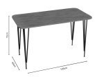 ΤΡΑΠΕΖΙ POLKAN PAKOWORLD OAK ΜΕΛΑΜΙΝΗΣ-ΜΑΥΡΟ ΜΕΤΑΛΛΟ 120X60X73ΕΚ