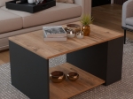 ΤΡΑΠΕΖΙ ΣΑΛΟΝΙΟΥ NOIL PAKOWORLD OAK-ΑΝΘΡΑΚΙ ΜΕΛΑΜΙΝΗΣ 90X60X48ΕΚ