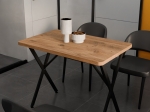 ΤΡΑΠΕΖΙ ZERYIN PAKOWORLD OAK ΜΕΛΑΜΙΝΗΣ-ΜΑΥΡΟ ΜΕΤΑΛΛΟ 110X70X75ΕΚ