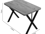 ΤΡΑΠΕΖΙ ZERYIN PAKOWORLD OAK ΜΕΛΑΜΙΝΗΣ-ΜΑΥΡΟ ΜΕΤΑΛΛΟ 110X70X75ΕΚ