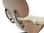 ΠΟΛΥΘΡΟΝΑ-ΥΠΟΠΟΔΙΟ RELAX JENNA PAKOWORLD ΜΠΕΖ PU- PLYWOOD ΚΑΡΥΔΙ-ΒΑΣΗ ΧΡΩΜΙΟΥ 82X92X82ΕΚ