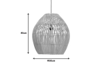ΦΩΤΙΣΤΙΚΟ ΟΡΟΦΗΣ IRDEN INART RATTAN ΣΕ ΦΥΣΙΚΗ ΑΠΟΧΡΩΣΗ Φ50X40ΕΚ