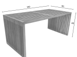 ΤΡΑΠΕΖΙ MARLIN PAKOWORLD TEAK ΞΥΛΟ ΣΕ ΦΥΣΙΚΗ ΑΠΟΧΡΩΣΗ 100X50X45ΕΚ