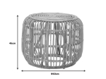 ΣΚΑΜΠΟ RAJESTY PAKOWORLD RATTAN ΣΕ ΦΥΣΙΚΗ ΑΠΟΧΡΩΣΗ Φ60X46ΕΚ