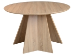 ΤΡΑΠΕΖΙ BIBBLE PAKOWORLD MDF ΣΕ ΦΥΣΙΚΗ ΑΠΟΧΡΩΣΗ Φ120X76ΕΚ