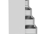 ΣΥΡΤΑΡΙΕΡΑ AFINA PAKOWORLD MDF ΣΕ ΛΕΥΚΗ GLOSSY ΑΠΟΧΡΩΣΗ 90X44X101ΕΚ