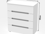 ΣΥΡΤΑΡΙΕΡΑ AFINA PAKOWORLD MDF ΣΕ ΛΕΥΚΗ GLOSSY ΑΠΟΧΡΩΣΗ 90X44X101ΕΚ