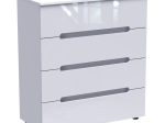 ΣΥΡΤΑΡΙΕΡΑ AFINA PAKOWORLD MDF ΣΕ ΛΕΥΚΗ GLOSSY ΑΠΟΧΡΩΣΗ 90X44X101ΕΚ