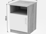 ΚΟΜΟΔΙΝΟ GALDI PAKOWORLD ΣΕ ΛΕΥΚΗ ΑΠΟΧΡΩΣΗ 40X45X60ΕΚ