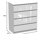 ΣΥΡΤΑΡΙΕΡΑ DICAMA PAKOWORLD MDF ΣΕ ΛΕΥΚΗ GLOSSY ΑΠΟΧΡΩΣΗ 90X47X101ΕΚ