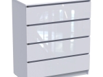 ΣΥΡΤΑΡΙΕΡΑ DICAMA PAKOWORLD MDF ΣΕ ΛΕΥΚΗ GLOSSY ΑΠΟΧΡΩΣΗ 90X47X101ΕΚ