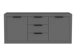 ΜΠΟΥΦΕΣ DOHA PAKOWORLD ΣΕ ΑΝΘΡΑΚΙ ΑΠΟΧΡΩΣΗ 180X45X80.5ΕΚ