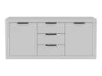 ΜΠΟΥΦΕΣ DOHA PAKOWORLD ΣΕ ΛΕΥΚΗ ΑΠΟΧΡΩΣΗ 180X45X80.5ΕΚ