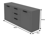 ΜΠΟΥΦΕΣ DOHA PAKOWORLD ΣΕ ΛΕΥΚΗ ΑΠΟΧΡΩΣΗ 180X45X80.5ΕΚ