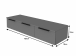 ΚΟΝΣΟΛΑ ΜΕ 3 ΣΥΡΤΑΡΙΑ DOHA PAKOWORLD ΣΕ ΛΕΥΚΗ ΑΠΟΧΡΩΣΗ 120X39X22CM