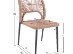 ΣΕΤ ΤΡΑΠΕΖΑΡΙΑΣ 5ΤΜΧ ΤΡΑΠΕΖΙ ΑΝΘΡΑΚΙ 120x80 ΚΑΙ ΚΑΡΕΚΛΑ ΜΕ ΣΧΟΙΝΙ HM11534.02