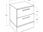 ΚΟΜΟΔΙΝO BASE MEGAPAP ΣΕ ΧΡΩΜΑ ΛΕΥΚΟ - SONOMA 45X40X52ΕΚ.