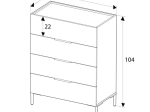 ΣΥΡΤΑΡΙΕΡΑ ORYANA MEGAPAP ΧΡΩΜΑ ΚΑΡΥΔΙ 80X44X104ΕΚ.