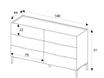 ΣΥΡΤΑΡΙΕΡΑ ORYANA MEGAPAP ΧΡΩΜΑ ΚΑΡΥΔΙ 140X44X81ΕΚ.