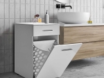 ΝΤΟΥΛΑΠΙ - ΚΑΛΑΘΙ ΑΠΛΥΤΩΝ DIAMOND MEGAPAP ΧΡΩΜΑ ΛΕΥΚΟ GLOSS 52X38X83ΕΚ.