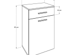 ΝΤΟΥΛΑΠΙ - ΚΑΛΑΘΙ ΑΠΛΥΤΩΝ DIAMOND MEGAPAP ΧΡΩΜΑ ΛΕΥΚΟ GLOSS 52X38X83ΕΚ.