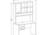 ΓΡΑΦΕΙΟ ΕΡΓΑΣΙΑΣ LONDON MEGAPAP ΧΡΩΜΑ ΛΕΥΚΟ - OAK 120X60X196ΕΚ.