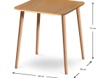 ΤΡΑΠΕΖΙ KARE MEGAPAP ΑΠΟ ΜΕΛΑΜΙΝΗ ΧΡΩΜΑ OAK 90X90X72ΕΚ.