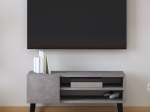 ΕΠΙΠΛΟ ΤΗΛΕΟΡΑΣΗΣ PORTO MEGAPAP ΧΡΩΜΑ ΓΚΡΙ ΡΕΤΡΟ 90X32X42ΕΚ.