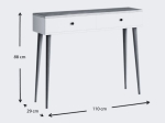 ΚΟΝΣΟΛΑ ALIS MEGAPAP ΧΡΩΜΑ ΓΚΡΙ ΡΕΤΡΟ 110X29X88ΕΚ.