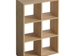 ΒΙΒΛΙΟΘΗΚΗ CUBE MEGAPAP ΑΠΟ ΜΕΛΑΜΙΝΗ ΧΡΩΜΑ OAK 73,5X34X109ΕΚ.