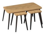 ΤΡΑΠΕΖΑΚΙ ΣΑΛΟΝΙΟΥ ΣΕΤ 3 ΤΜΧ OLIVA MEGAPAP ΧΡΩΜΑ OAK 90X55X46ΕΚ.