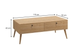 ΤΡΑΠΕΖΑΚΙ ΣΑΛΟΝΙΟΥ ALIS MEGAPAP ΧΡΩΜΑ OAK 110X50X40ΕΚ.