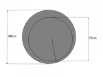ΚΑΘΡΕΠΤΗΣ ΤΟΙΧΟΥ MOON MEGAPAP ΧΡΩΜΑ ΛΕΥΚΟ Ø88X2,2ΕΚ.