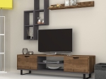 ΣΥΝΘΕΣΗ ΤΗΛΕΟΡΑΣΗΣ LONSA MEGAPAP ΧΡΩΜΑ ΚΑΡΥΔΙ - ΓΚΡΙ 160X35X40ΕΚ.