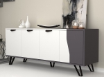 ΜΠΟΥΦΕΣ JASMINE MEGAPAP ΧΡΩΜΑ ΛΕΥΚΟ - ΑΝΘΡΑΚΙ 160X45X78ΕΚ.